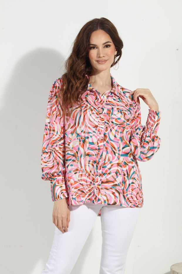 Lola Multi Colored Pink Blouse