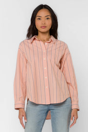 Randall Peach Striped Shirt